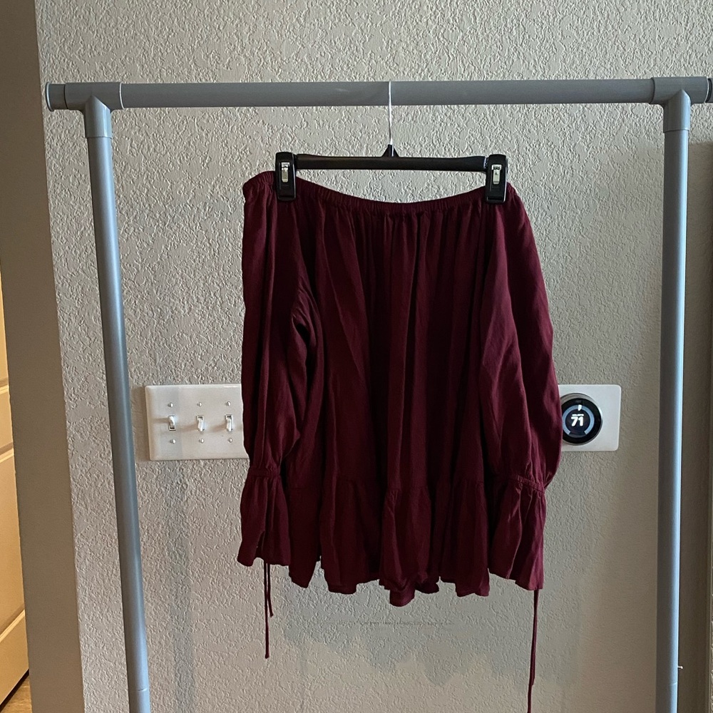 Off the shoulder peplum top